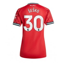 Manchester United Benjamin Sesko #30 Thuis tenue Dames 2025-26 Korte Mouw
